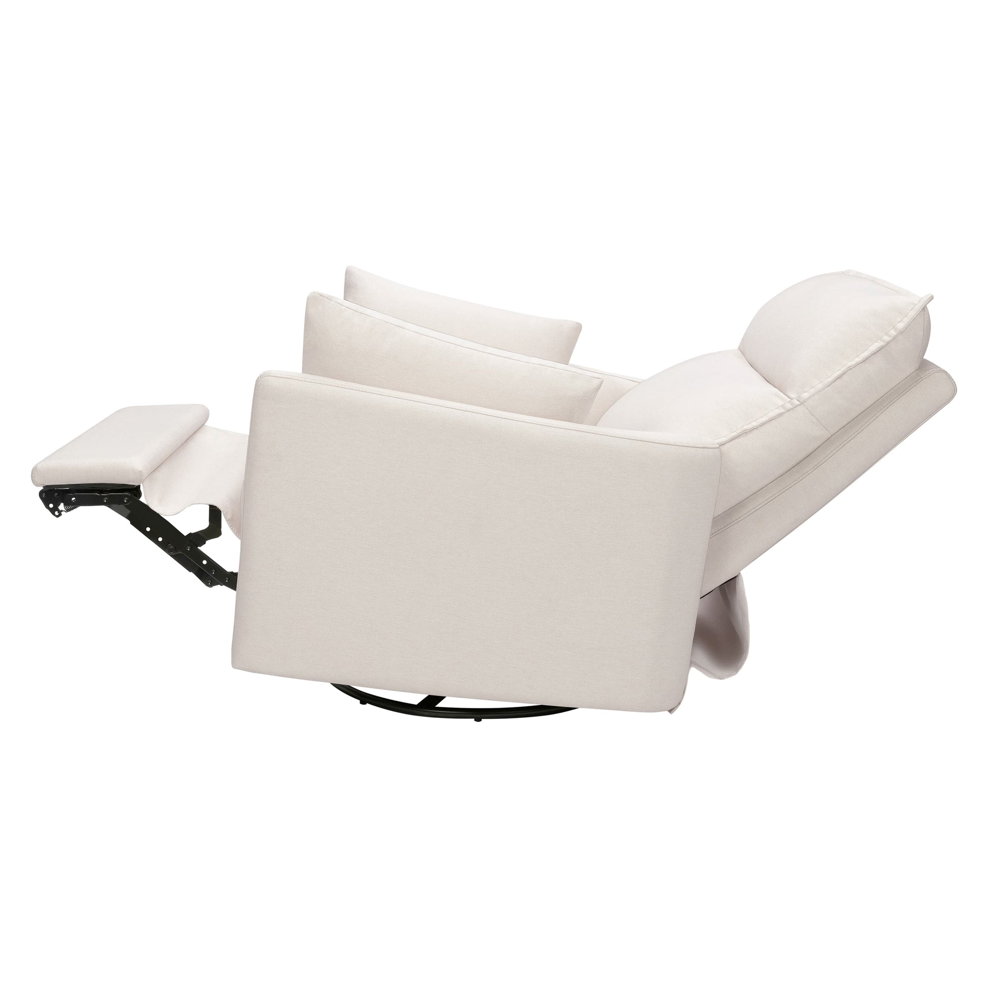 Babyletto Nori Extra Wide Electronic Recliner and Swivel Glider with USB port - Performance Cream Eco-Weave