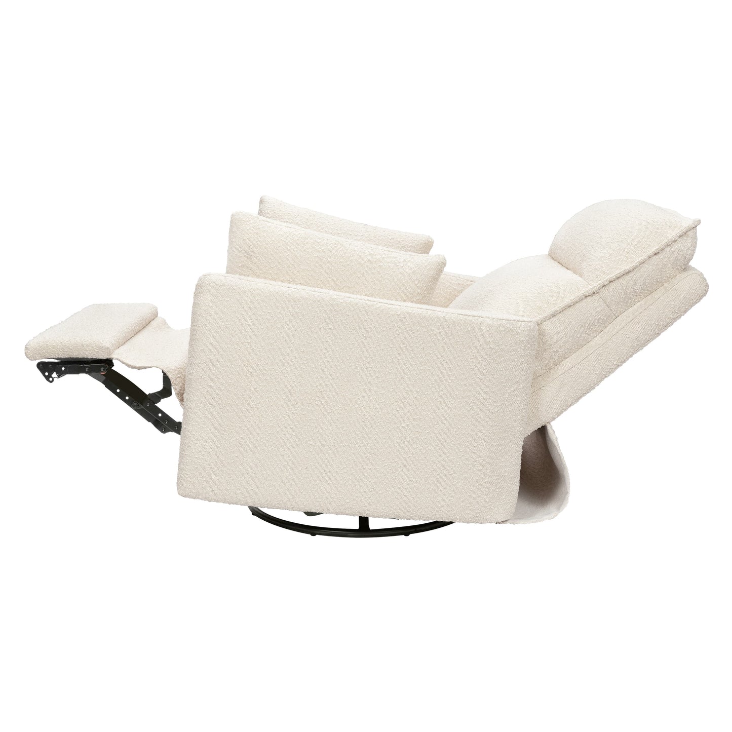 Babyletto Nori Extra Wide Electronic Recliner and Swivel Glider with USB port - Performance Ivory Boucle