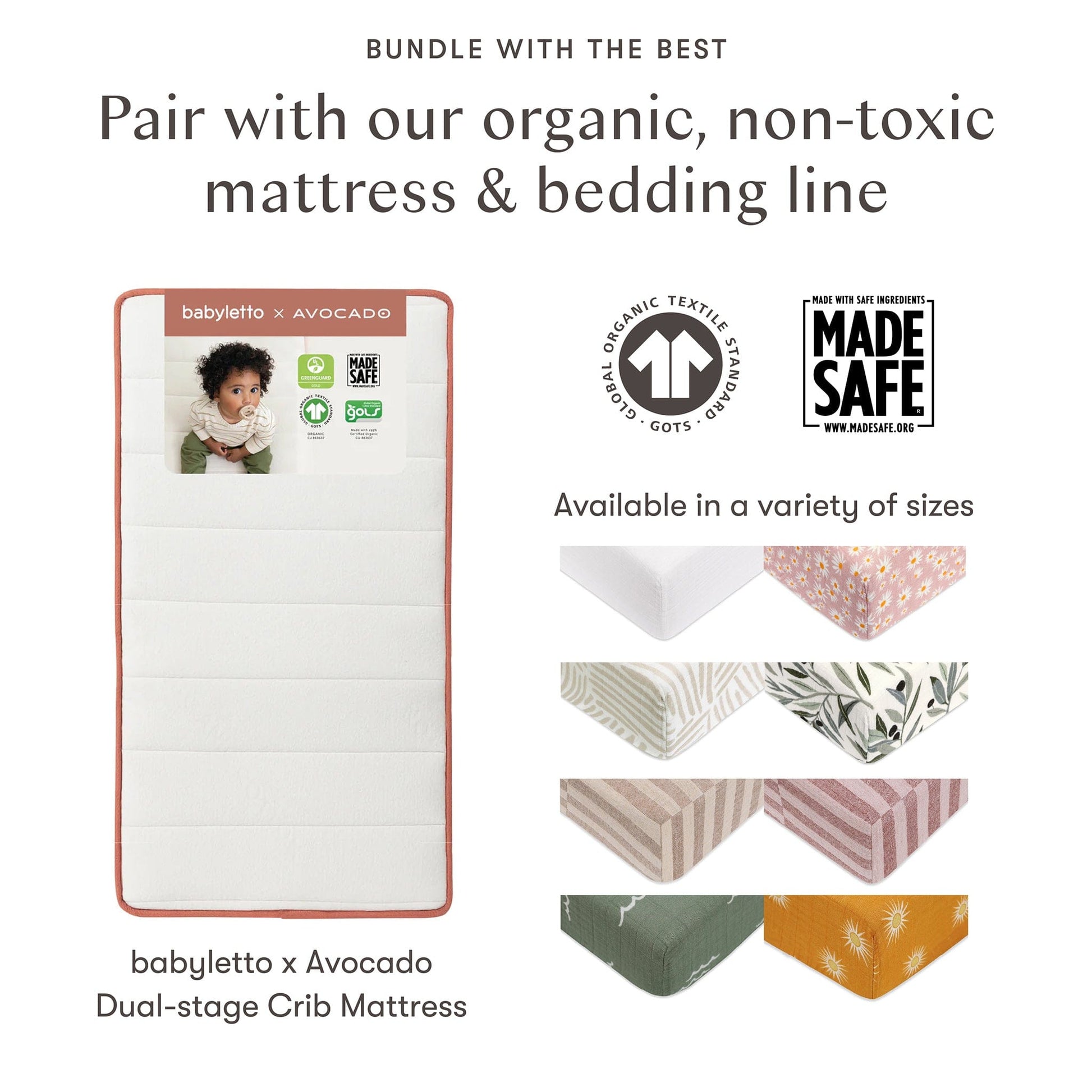 Babyletto Hudson 3-in-1 Convertible Crib with Toddler Bed Conversion Kit - Washed Natural - M4201NX