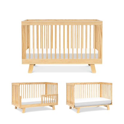Babyletto Hudson 3-in-1 Convertible Crib with Toddler Bed Conversion Kit - Natural - M4201N