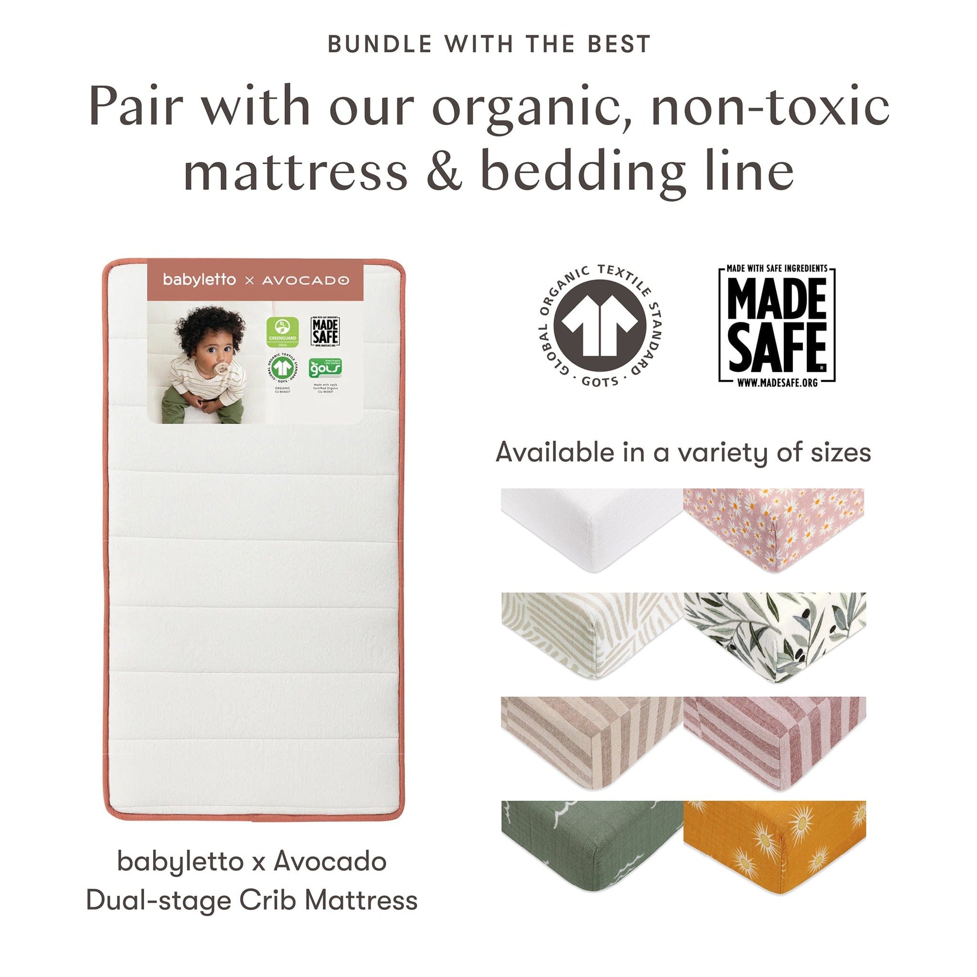 Babyletto Hudson 3-in-1 Convertible Crib with Toddler Bed Conversion Kit - Natural - M4201N