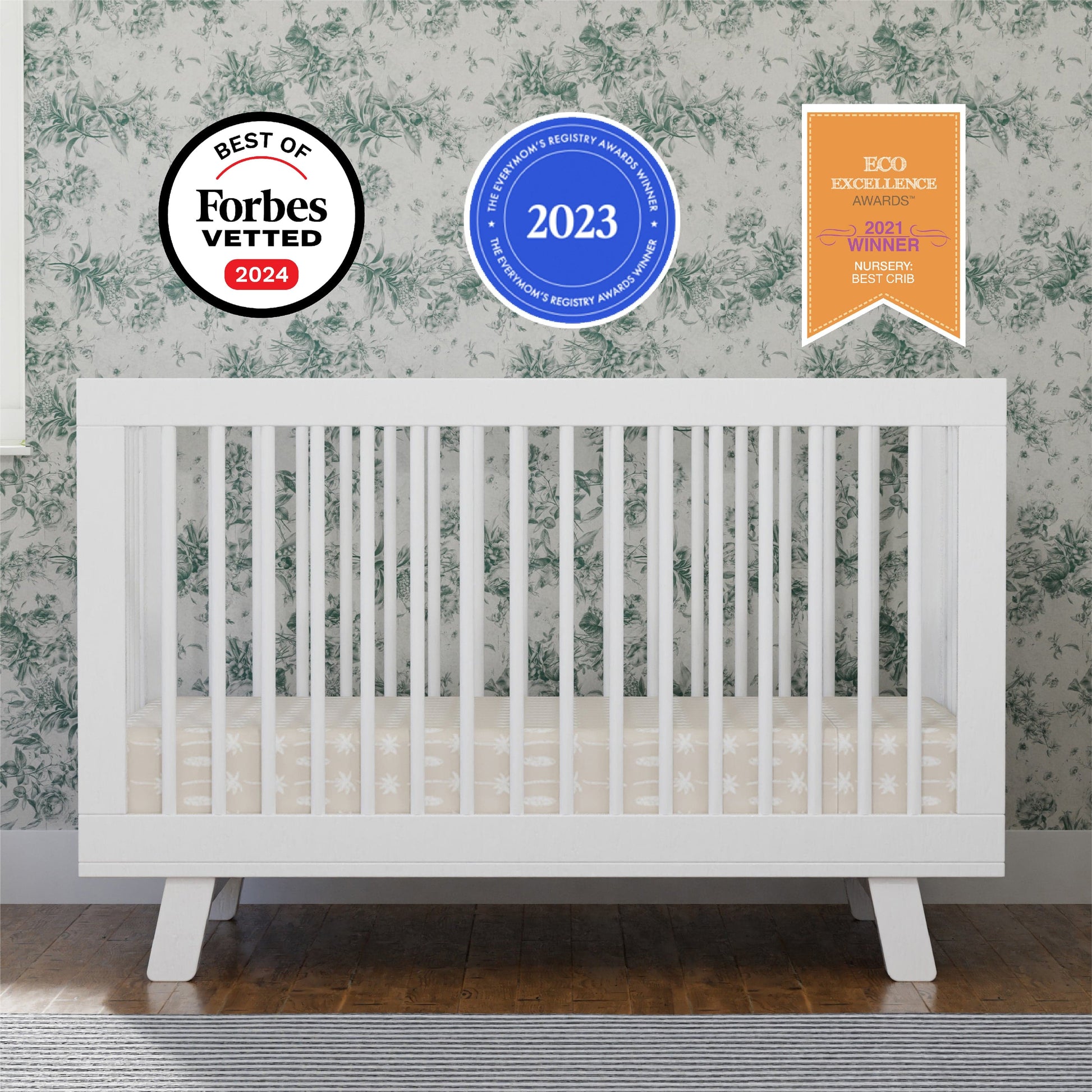 Babyletto Hudson Nightstand with USB Port in White, 1 Babyletto Hudson Nightstand with USB Port in White, 1
