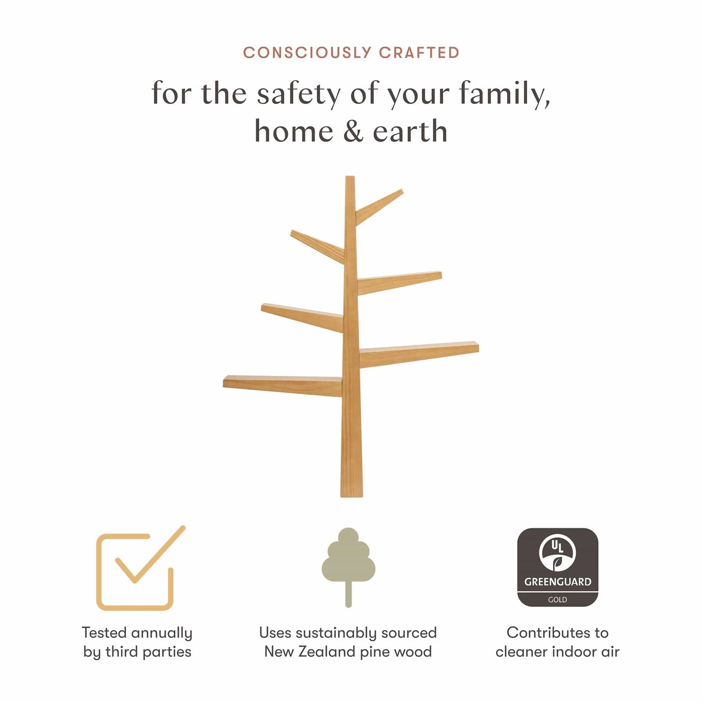 Babyletto Spruce Tree Bookcase - Honey - M4626HY