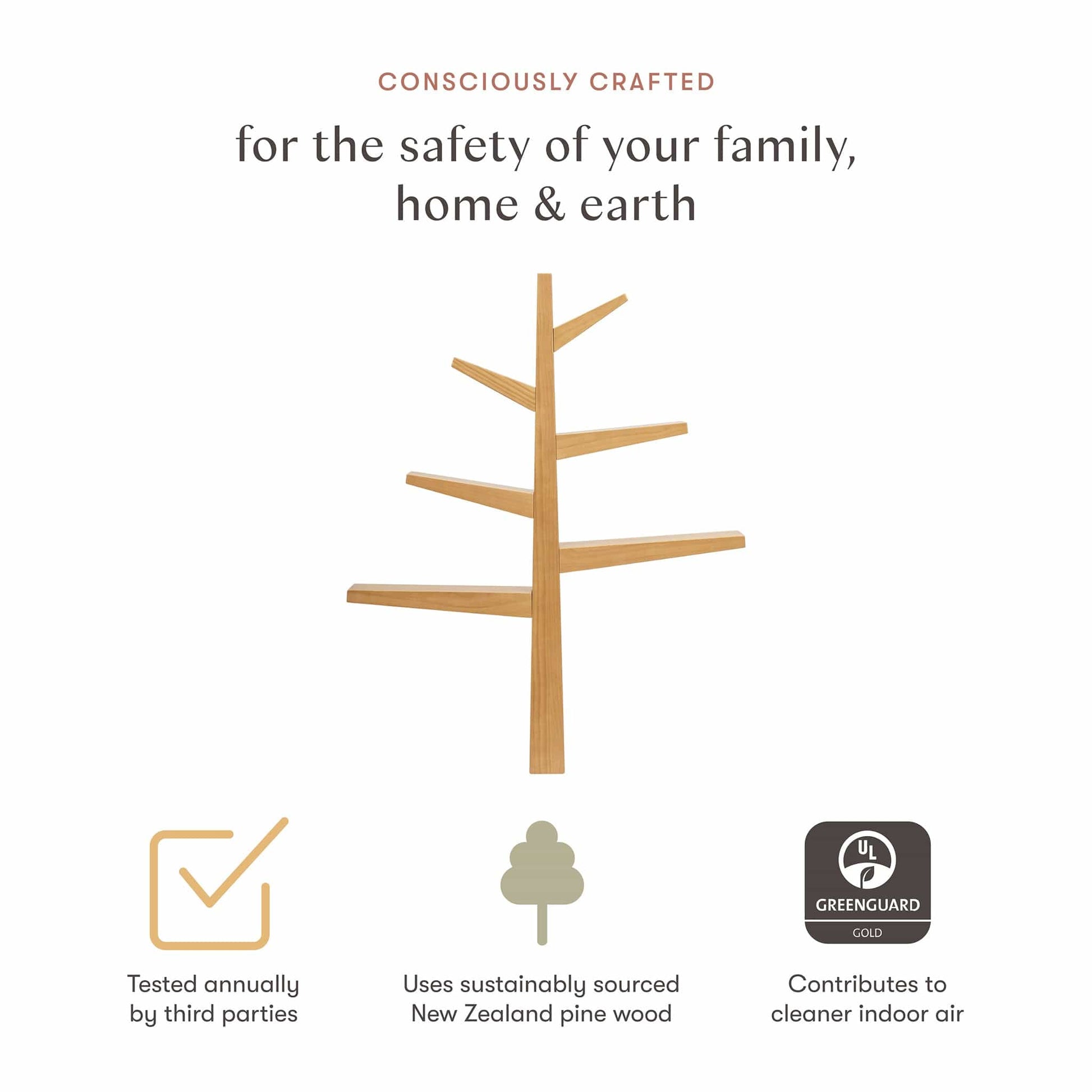 Babyletto Spruce Tree Bookcase - Honey - M4626HY