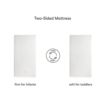 Babyletto Pure Core Crib Mattress w/ Hybrid Quilted Waterproof Cover (2-Stage)
