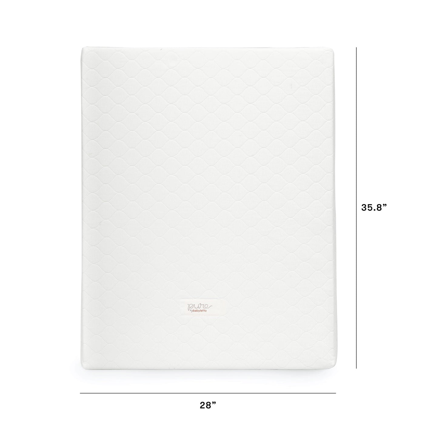 Babyletto Pure Core Midi Crib Mattress w/ Hybrid Quilted Waterproof Cover (Lightweight)