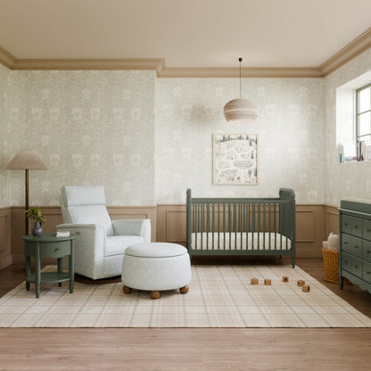 Namesake Liberty 3-in-1 Convertible Spindle Crib with Toddler Bed Conversion Kit - Juniper