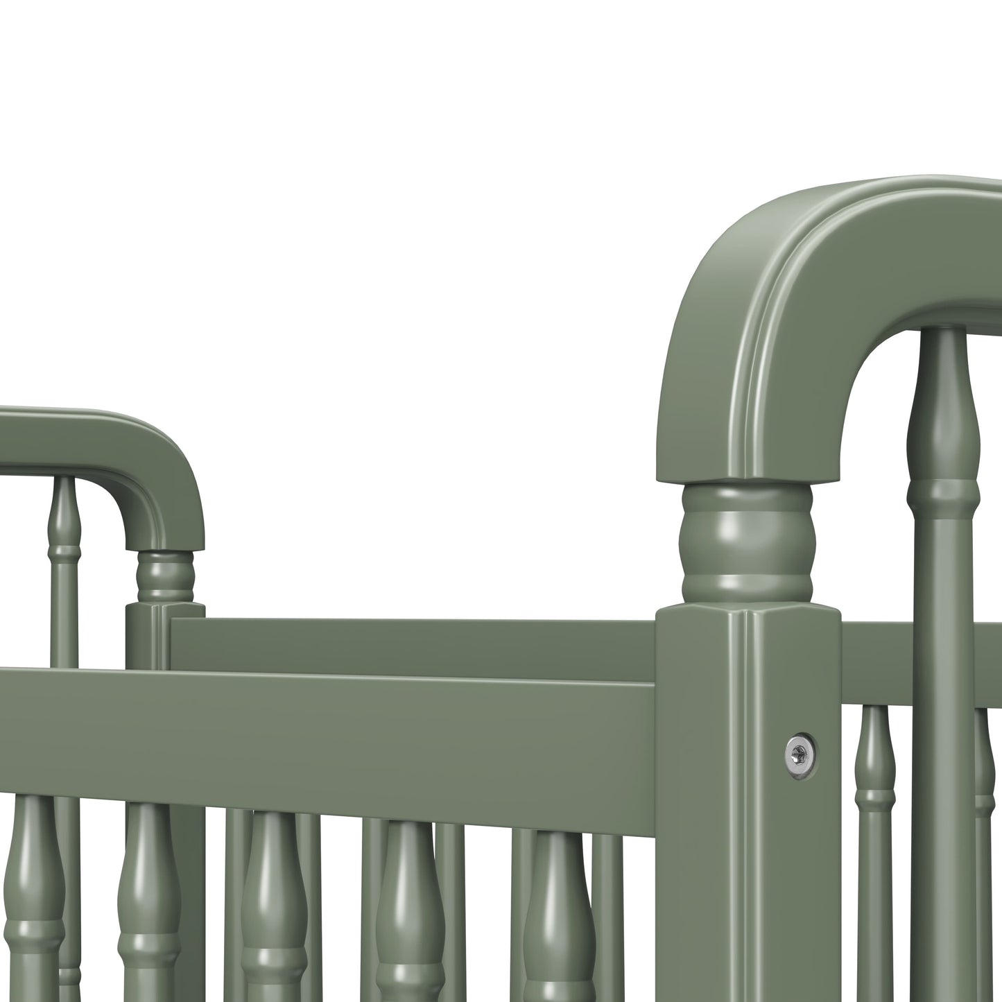 Namesake Liberty 3-in-1 Convertible Spindle Crib with Toddler Bed Conversion Kit - Juniper