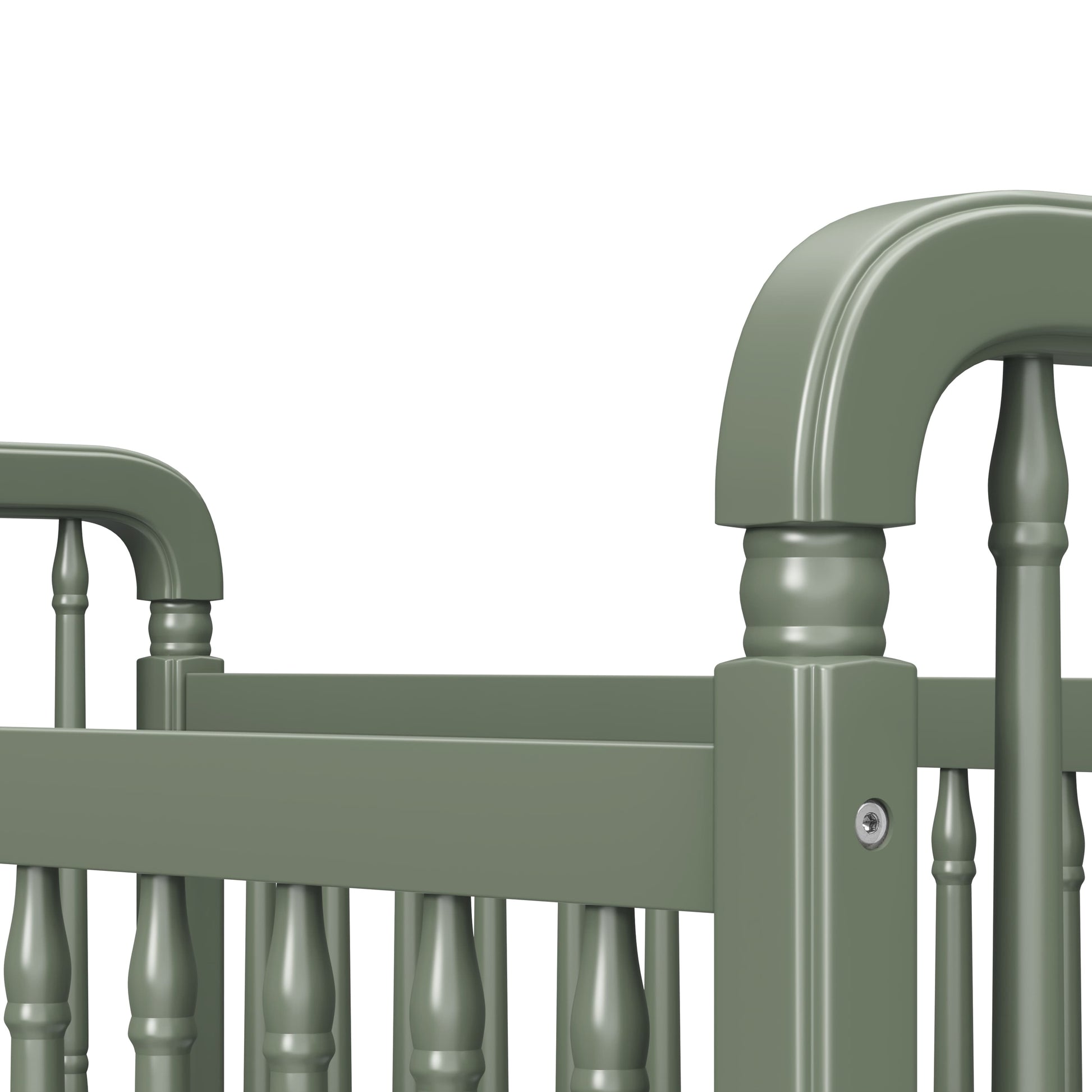 Namesake Liberty 3-in-1 Convertible Spindle Crib with Toddler Bed Conversion Kit - Juniper
