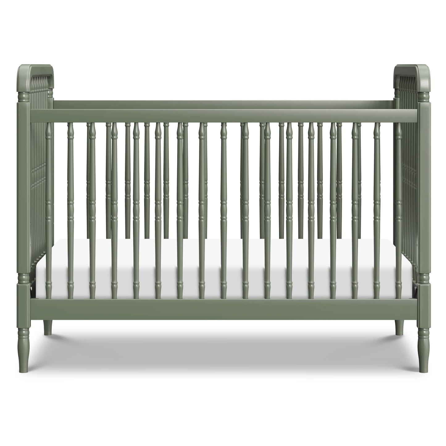 Namesake Liberty 3-in-1 Convertible Spindle Crib with Toddler Bed Conversion Kit - Juniper