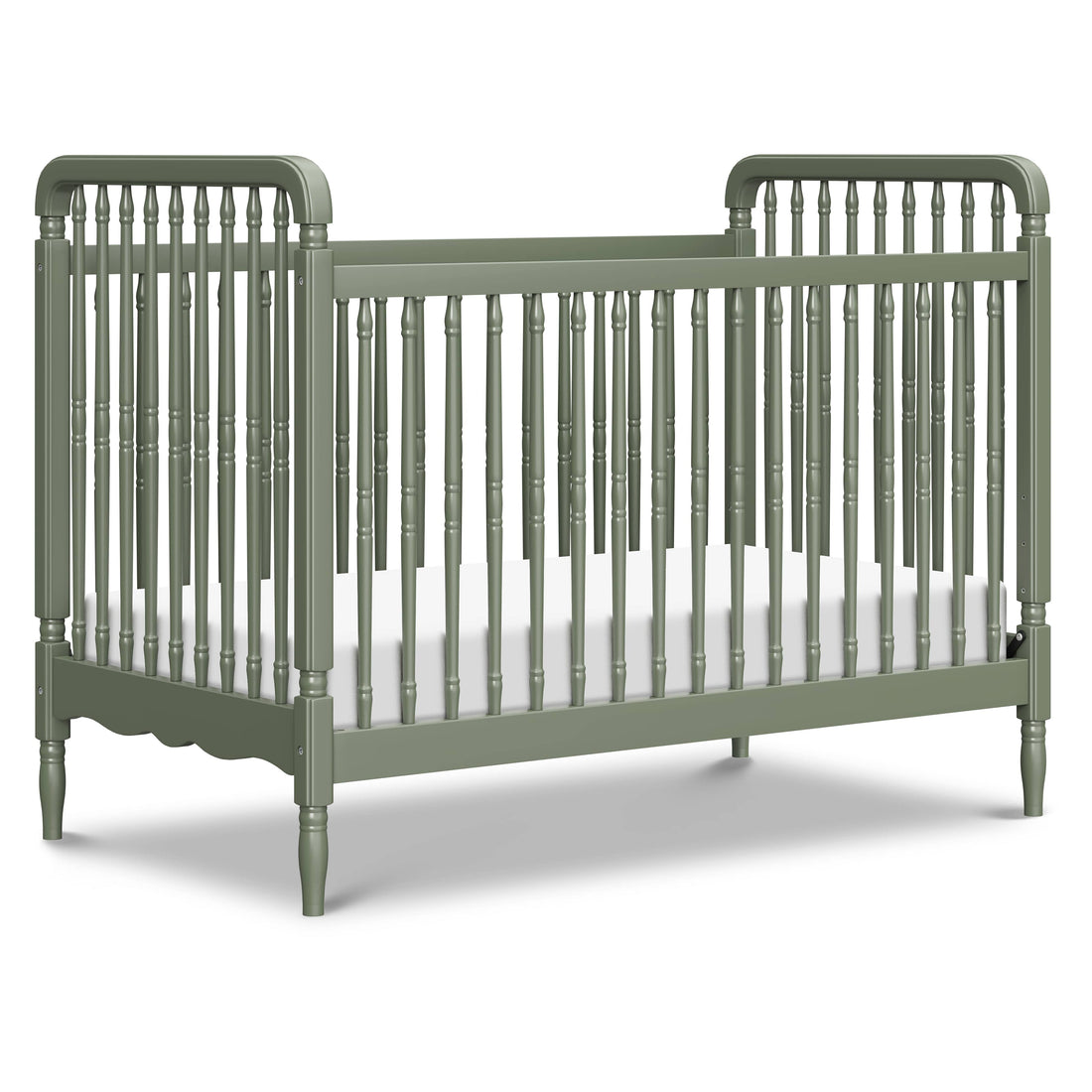Namesake Liberty 3-in-1 Convertible Spindle Crib with Toddler Bed Conversion Kit - Juniper