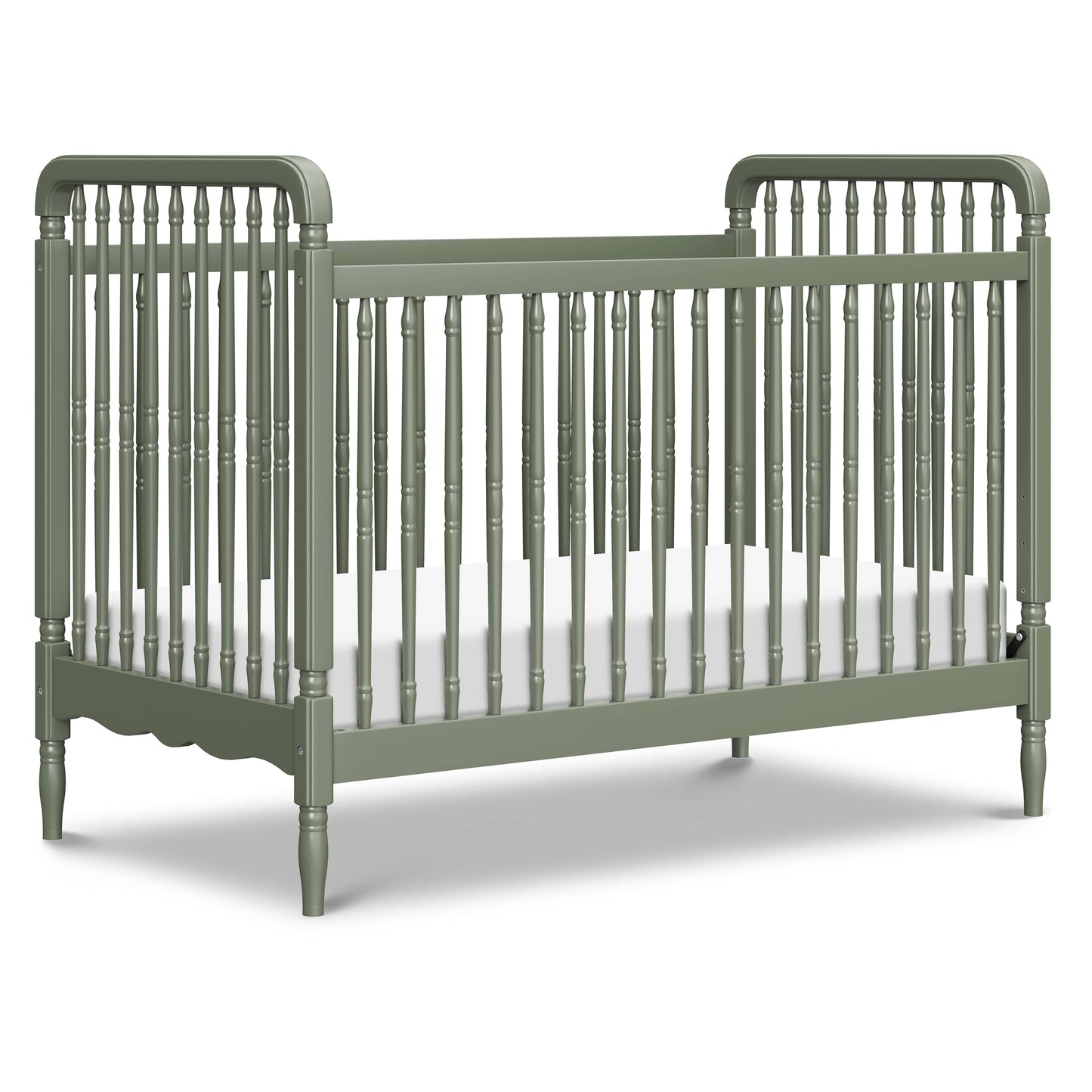 Namesake Liberty 3-in-1 Convertible Spindle Crib with Toddler Bed Conversion Kit - Juniper