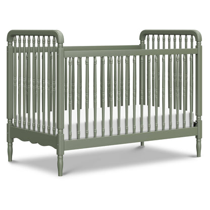 Namesake Liberty 3-in-1 Convertible Spindle Crib with Toddler Bed Conversion Kit - Juniper