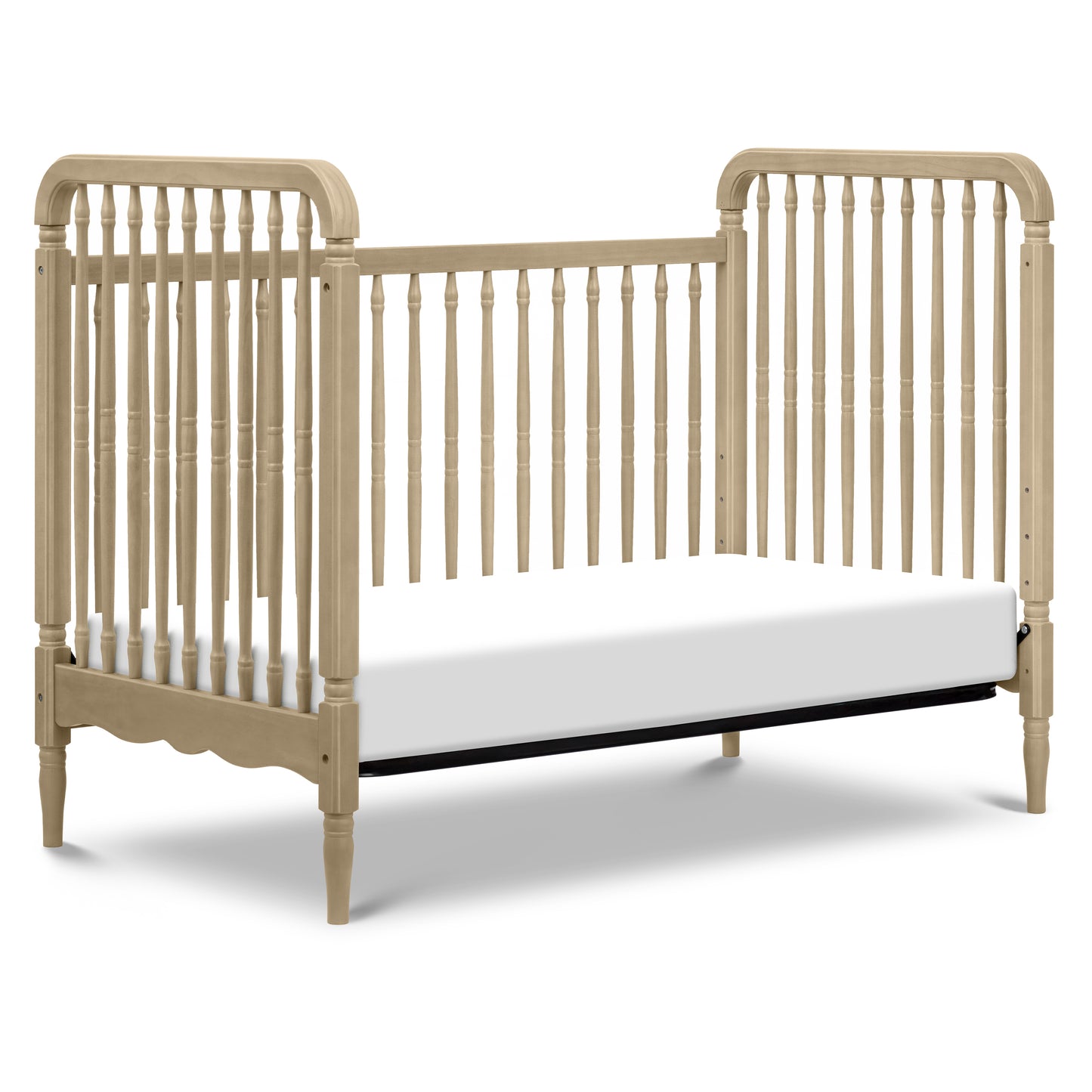 Namesake Liberty 3-in-1 Convertible Spindle Crib with Toddler Bed Conversion Kit - Washed Pine