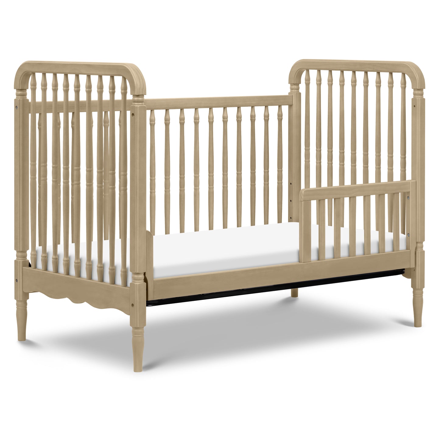 Namesake Liberty 3-in-1 Convertible Spindle Crib with Toddler Bed Conversion Kit - Washed Pine