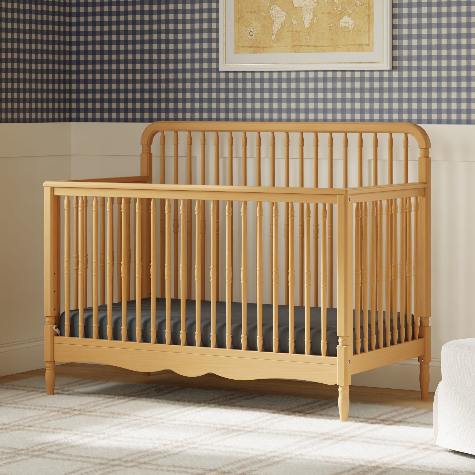 Namesake Liberty 4-in-1 Convertible Spindle Crib - Honey