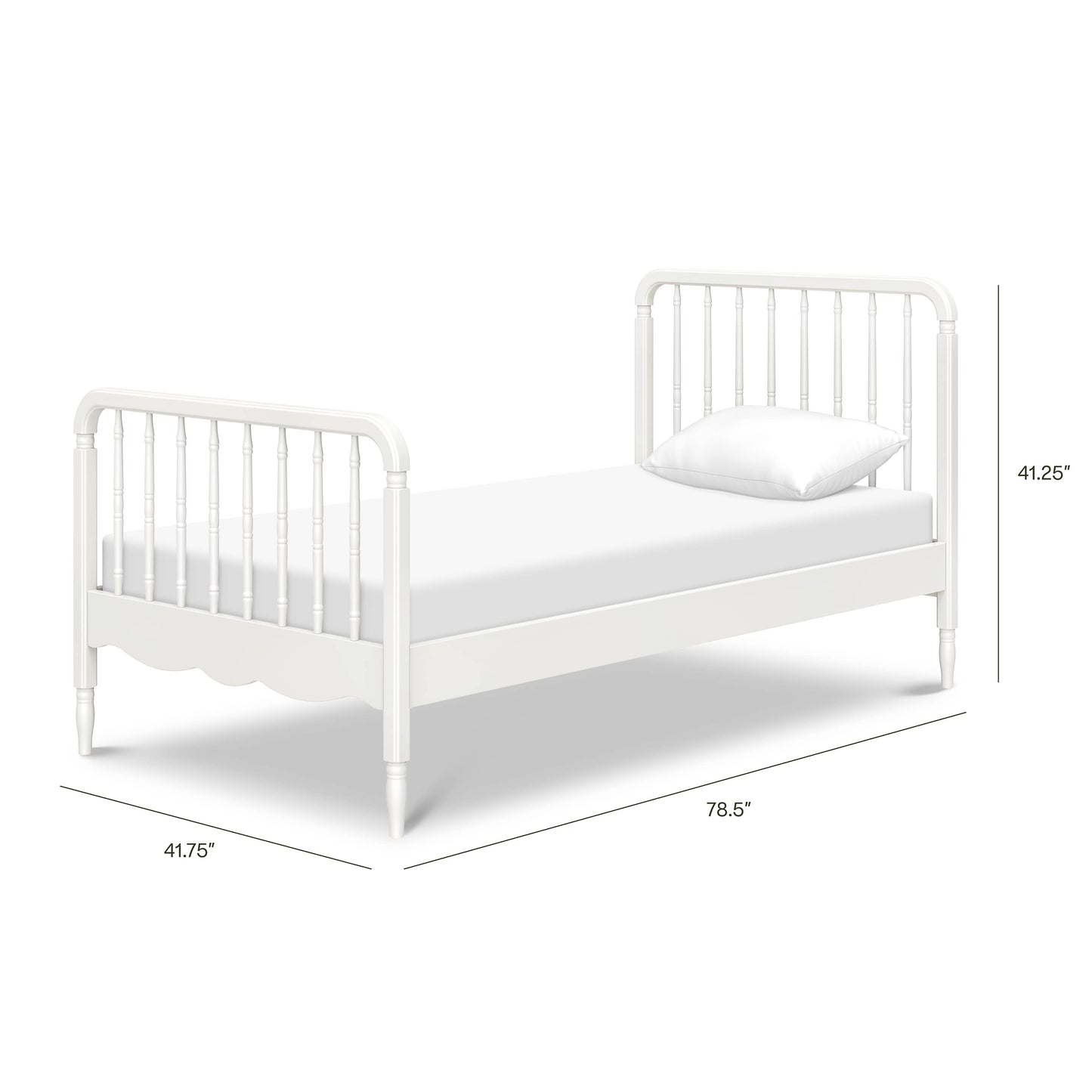 Namesake Liberty Spindle Twin Bed - Warm White
