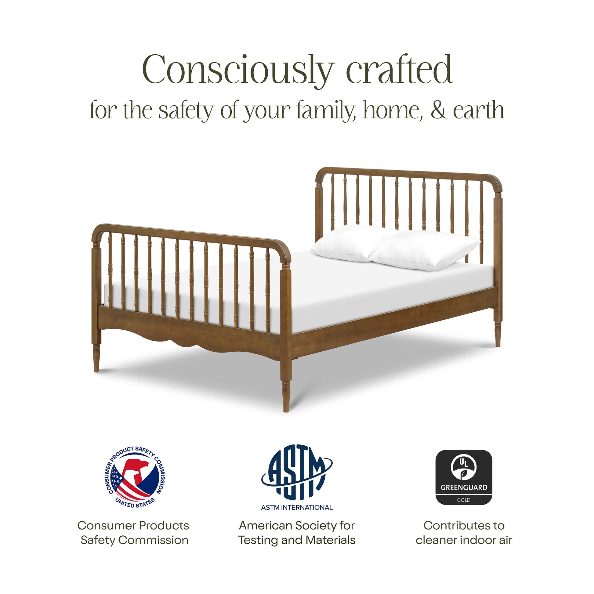 Namesake Liberty Spindle Full Bed - Natural Walnut