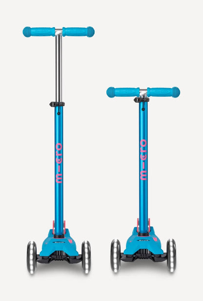 Micro Kickboard Maxi Deluxe LED Scooter - Aqua - MMD078