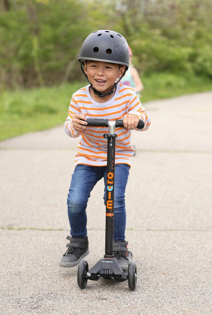 Micro Kickboard Maxi Deluxe LED Scooter - Black / Orange - MMD143