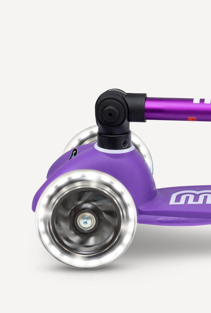 Micro Kickboard Micro Mini Deluxe Foldable LED Scooter - Purple - MMD199