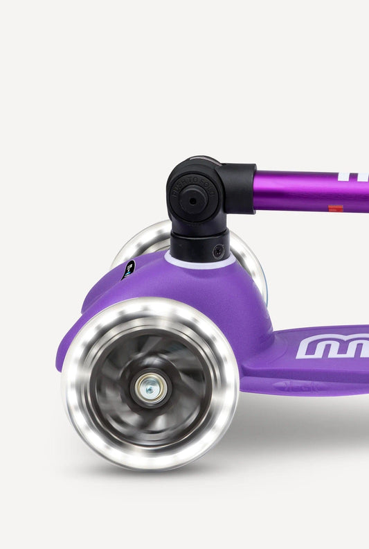 Micro Kickboard Micro Mini Deluxe Foldable LED Scooter - Purple - MMD199