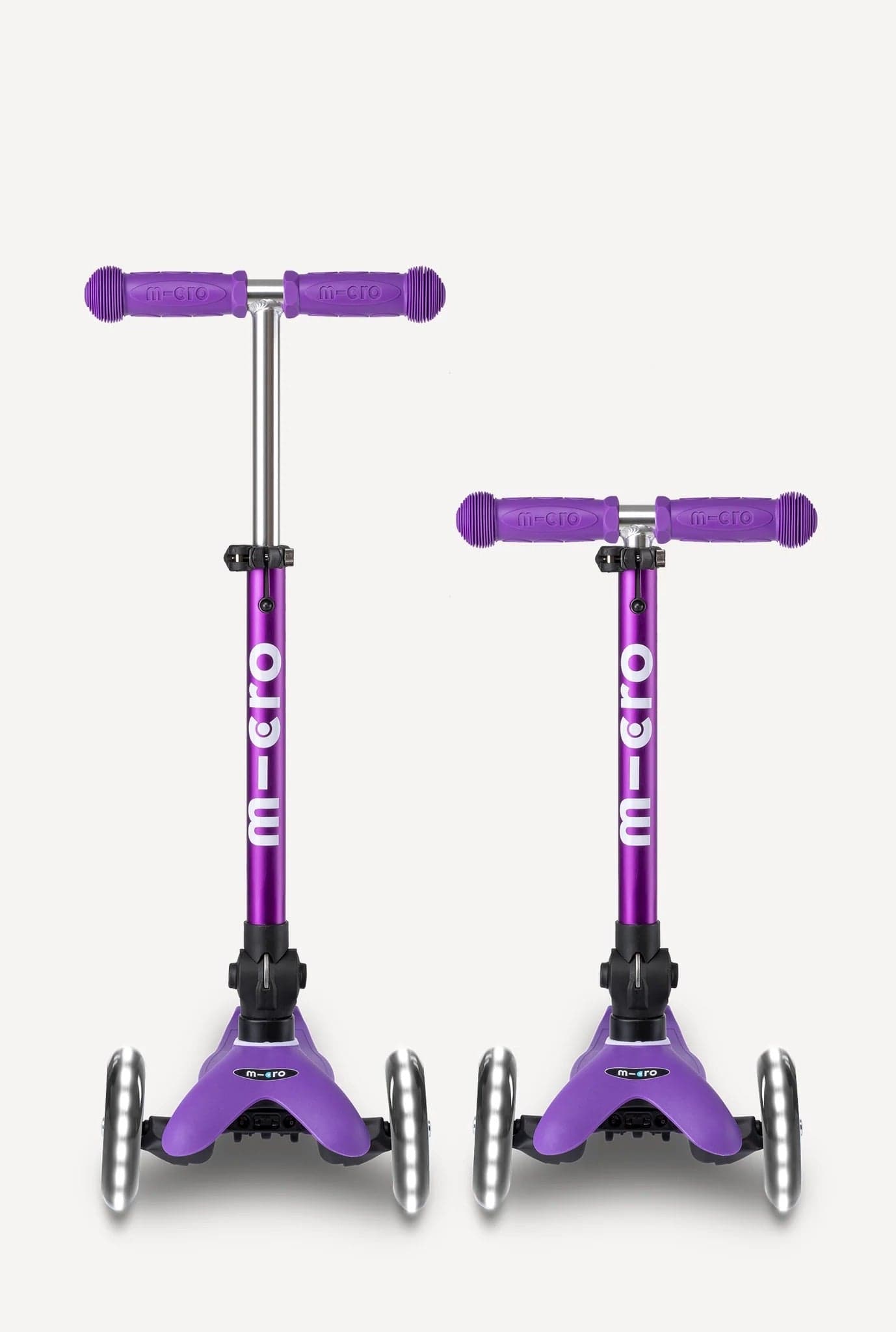 Micro Kickboard Micro Mini Deluxe Foldable LED Scooter - Purple