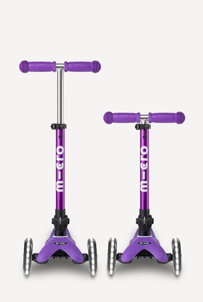 Micro Kickboard Micro Mini Deluxe Foldable LED Scooter - Purple - MMD199