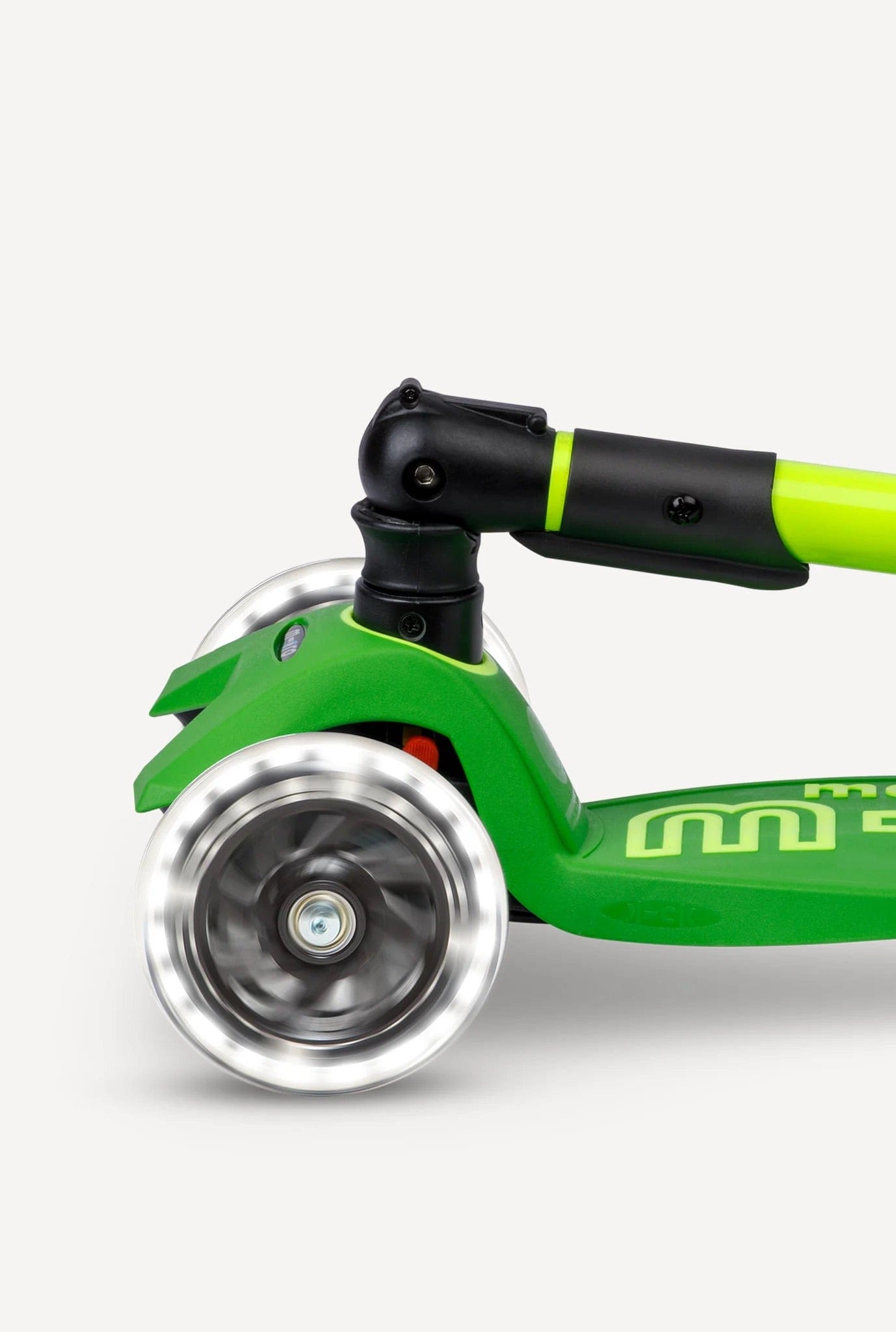 Micro Kickboard Maxi Deluxe Foldable LED Scooter - Neon Parrot Green - MMD229