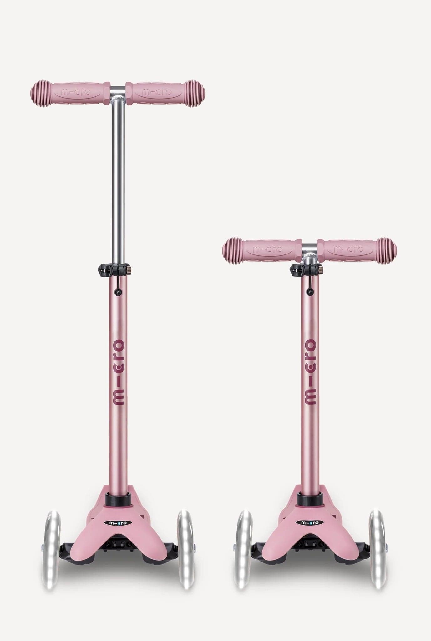 Micro Kickboard Mini Deluxe Rock & Go LED Scooter - Dusty Rose