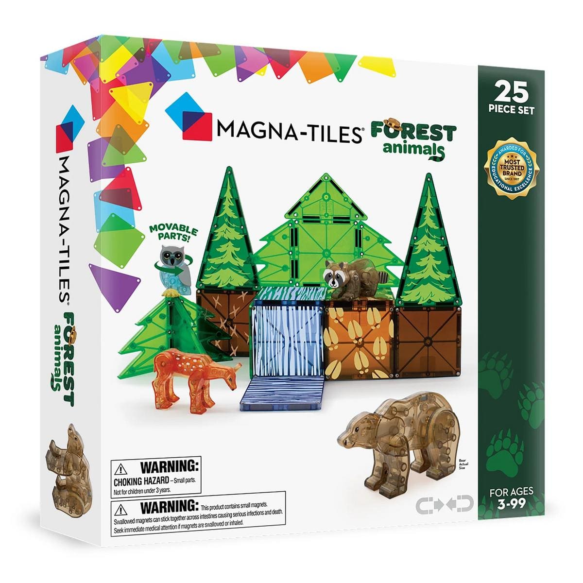 Magna-Tiles Forest Animals, 25 Piece Set - 22225