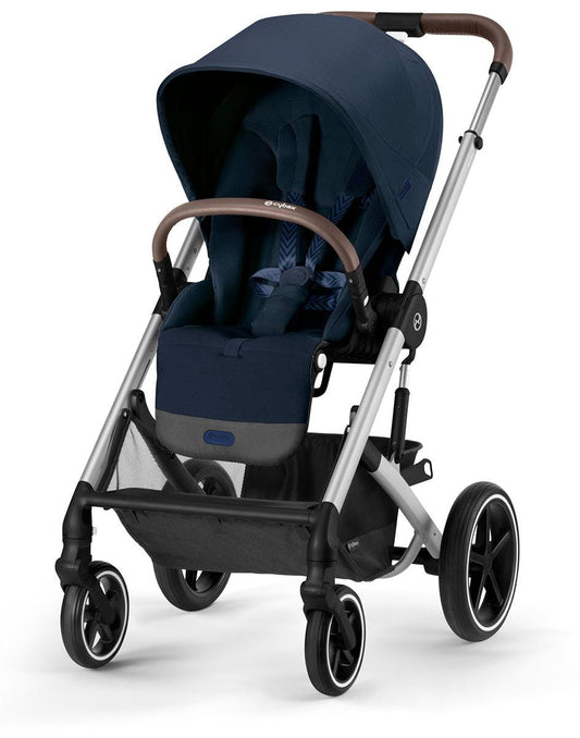 Cybex OPEN BOX Balios S Lux 2 Stroller - Silver Frame / Ocean Blue - 522004809-OB