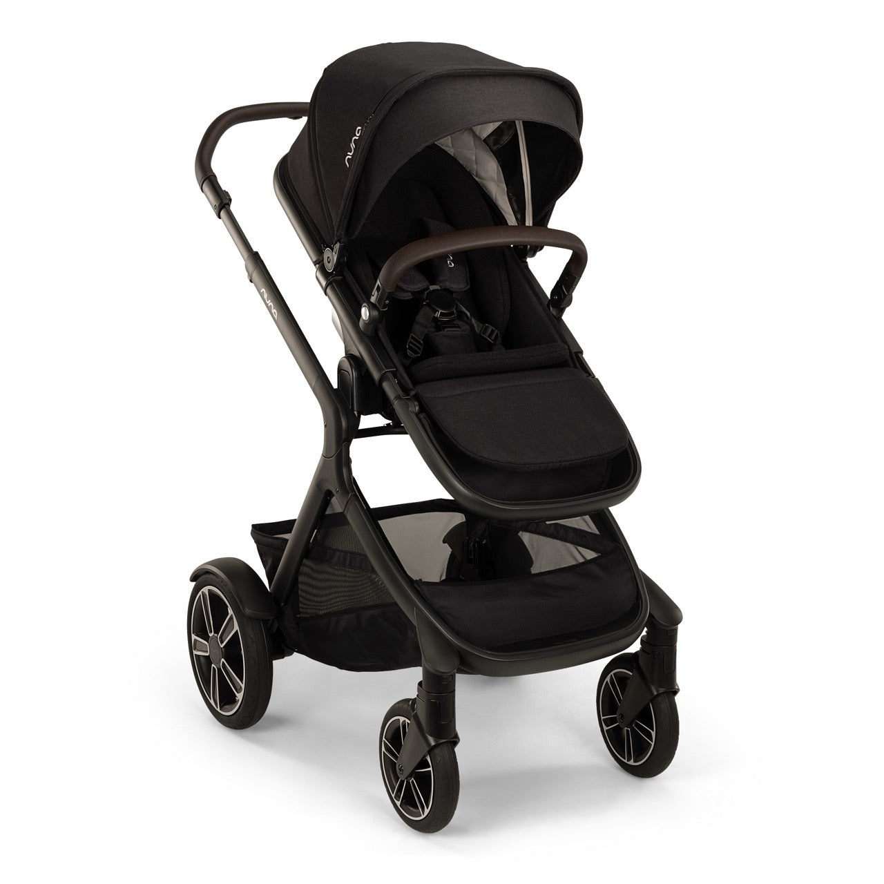 Nuna DEMI Next Stroller with Rider Board - Caviar / Chocolate