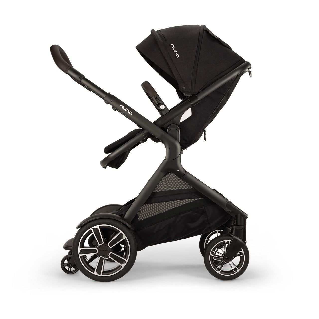 Nuna DEMI Next Stroller with Rider Board - Caviar / Chocolate