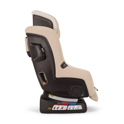 Nuna convertible car seat in beige side profile