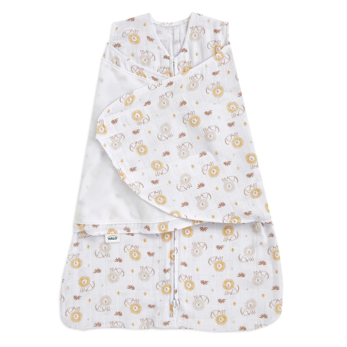 Halo 100% Cotton Swaddle TOG 1.5 - Lions (Newborn) - 4555-HALO