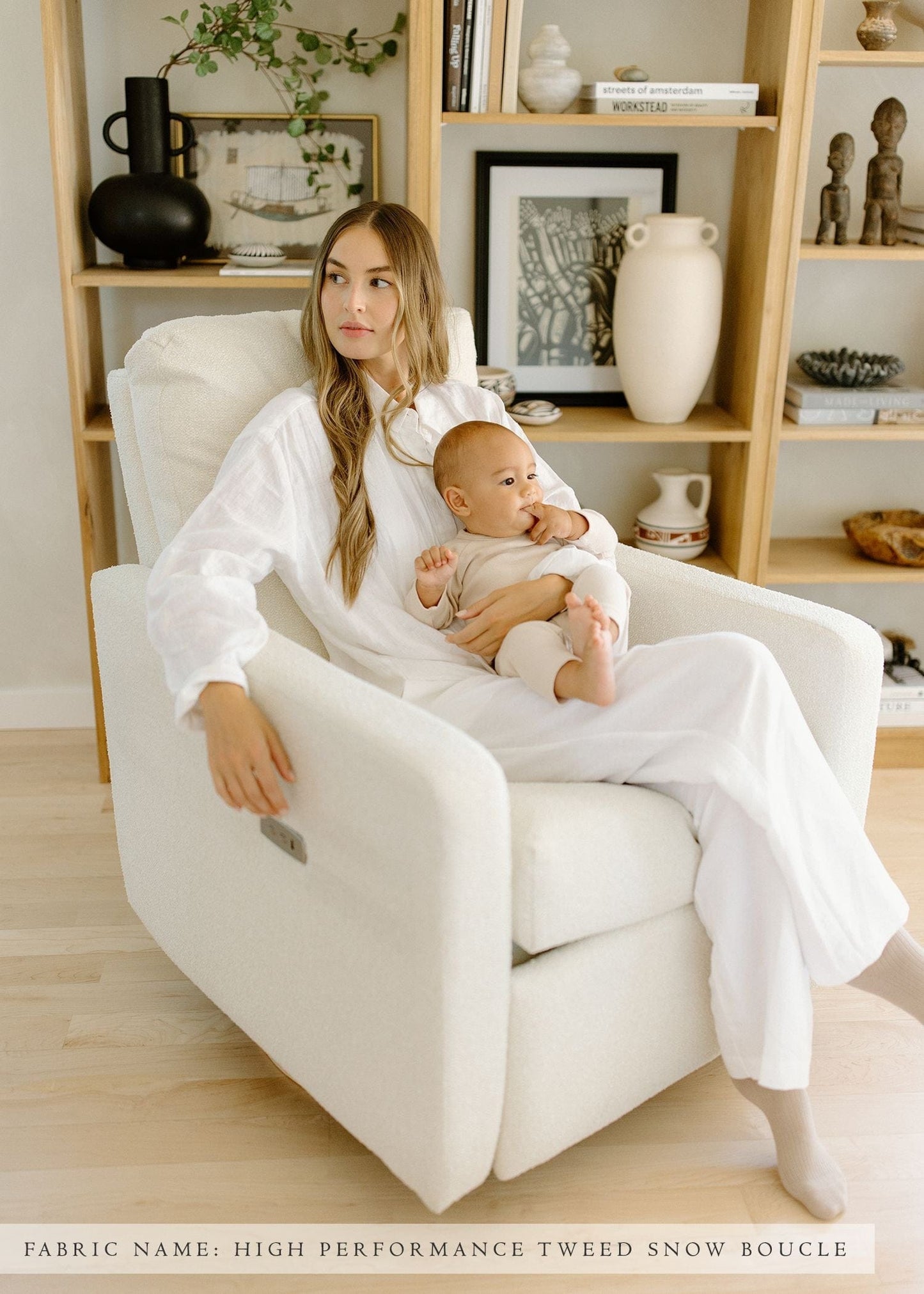 Oilo Drew Recliner + Swivel Nursery Glider -