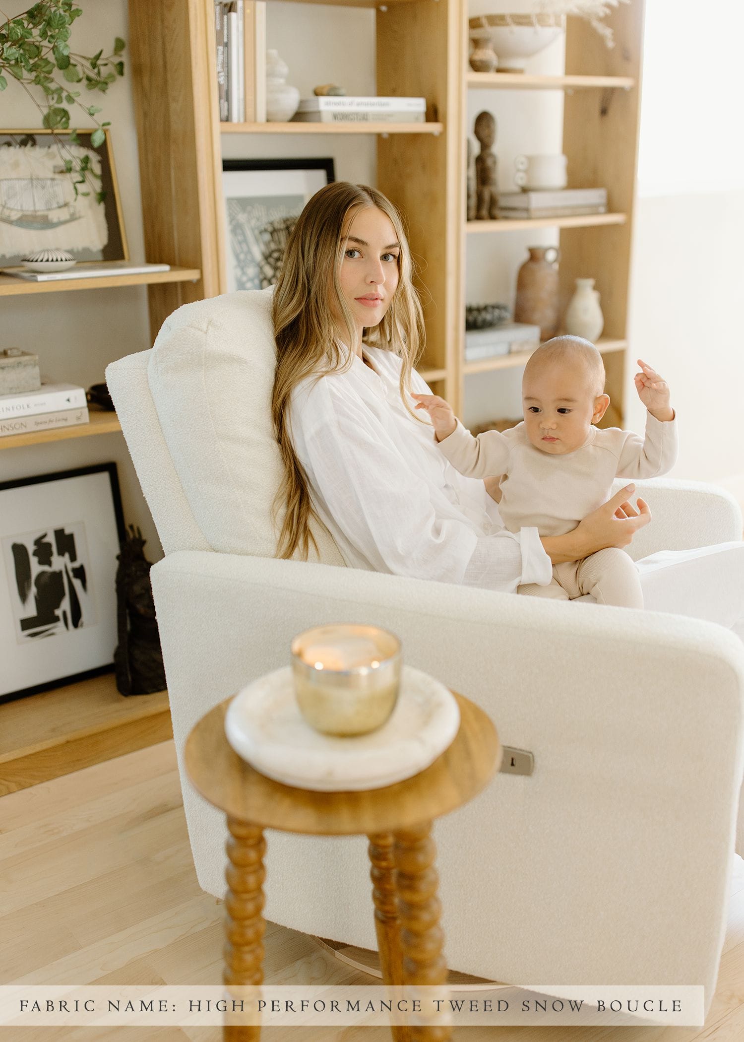 Oilo Drew Recliner + Swivel Nursery Glider -