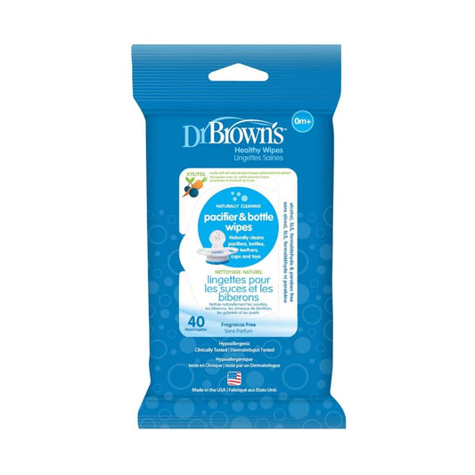 Dr. Brown's Pacifier and Bottle Wipes, 40-Count - HG040