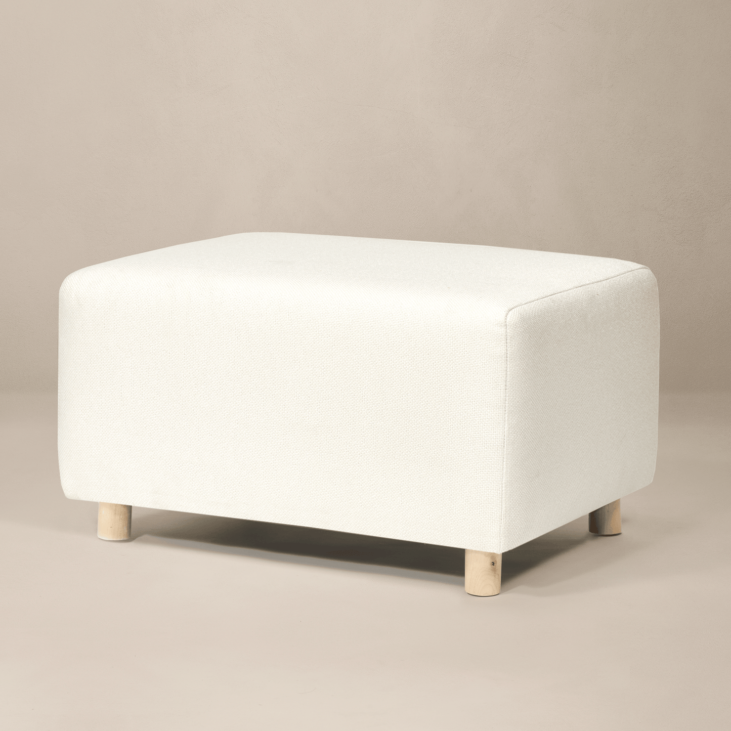 Oilo The Ollie Ottoman: Stationary with Wood Legs - OLLIE-HPI