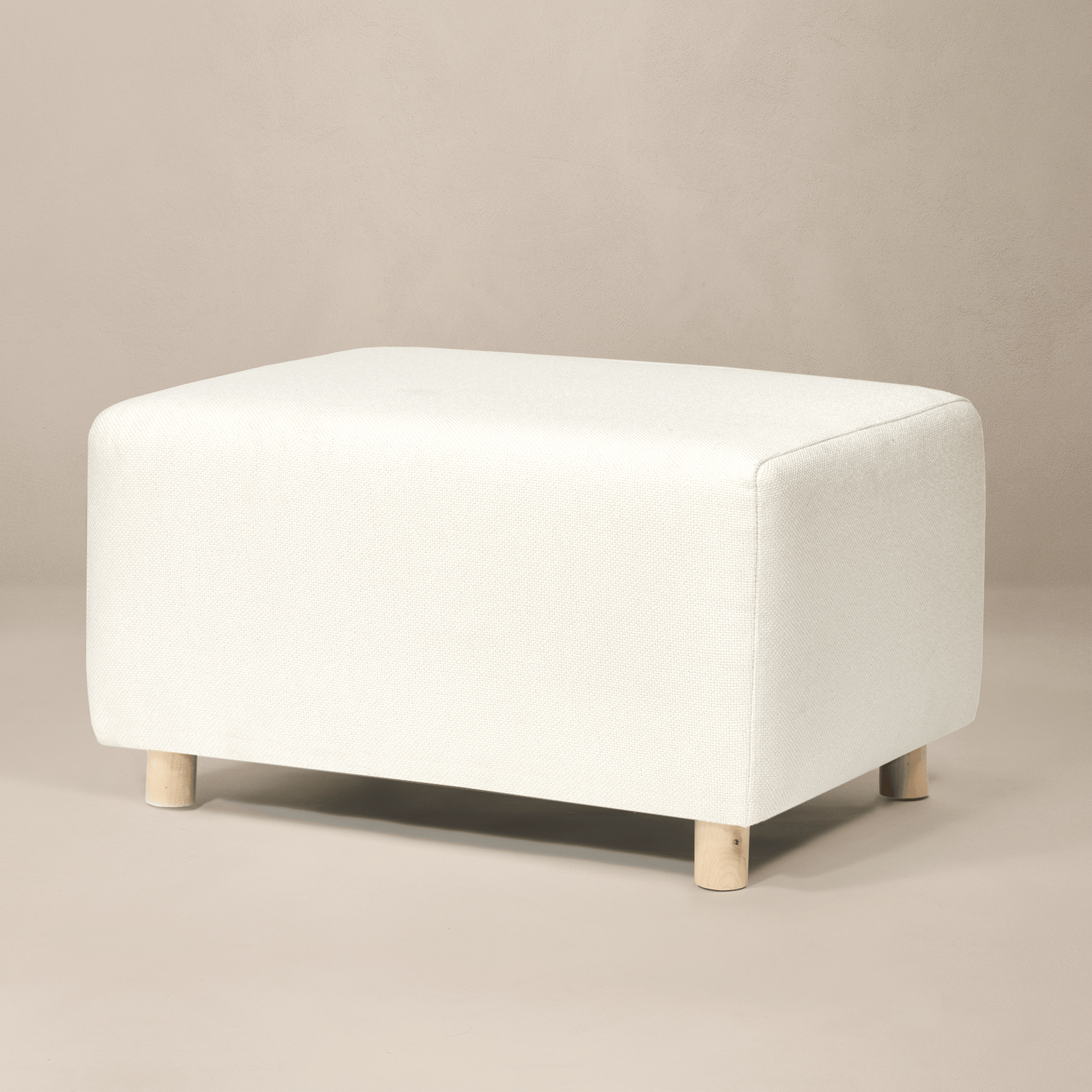 Oilo The Ollie Ottoman: Stationary with Wood Legs - OLLIE-HPI