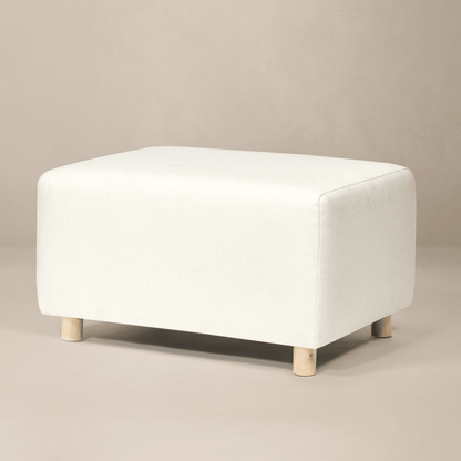 Oilo The Ollie Ottoman: Stationary with Wood Legs - OLLIE-HPI
