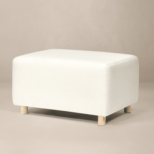 Oilo The Ollie Ottoman: Stationary with Wood Legs - OLLIE-HPI