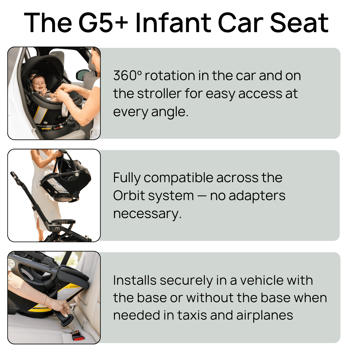 Orbit Baby M+ Stroll, Lounge, & Ride Travel System -