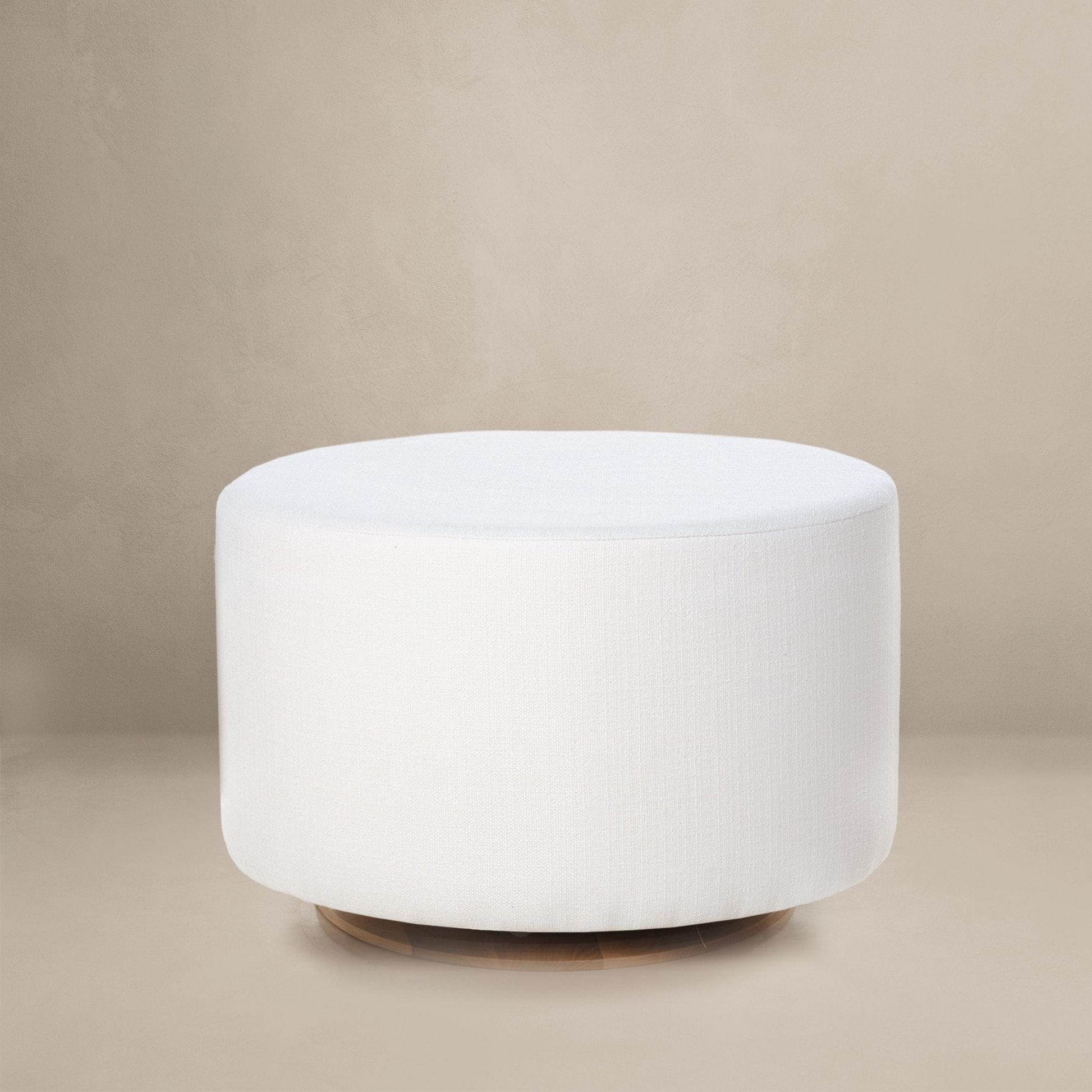 Oilo Small Stationary Oval Ottoman With Wood Base - OVAL-OTTO-HPI