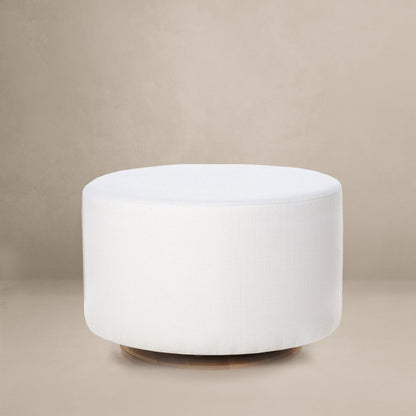 Oilo Small Stationary Oval Ottoman With Wood Base - OVAL-OTTO-HPI