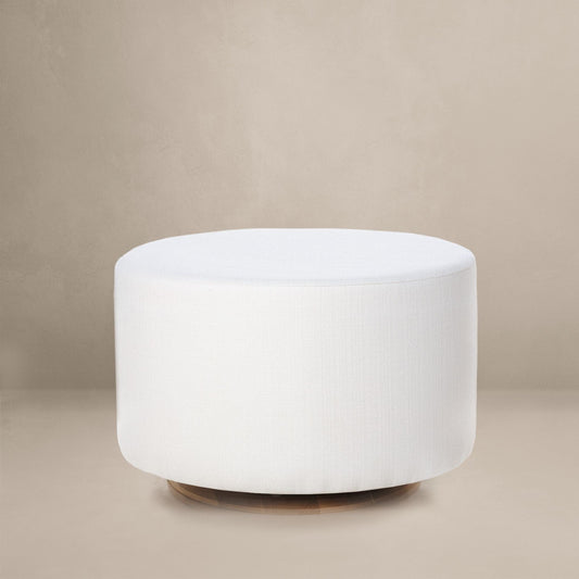 Oilo Small Stationary Oval Ottoman With Wood Base - OVAL-OTTO-HPI