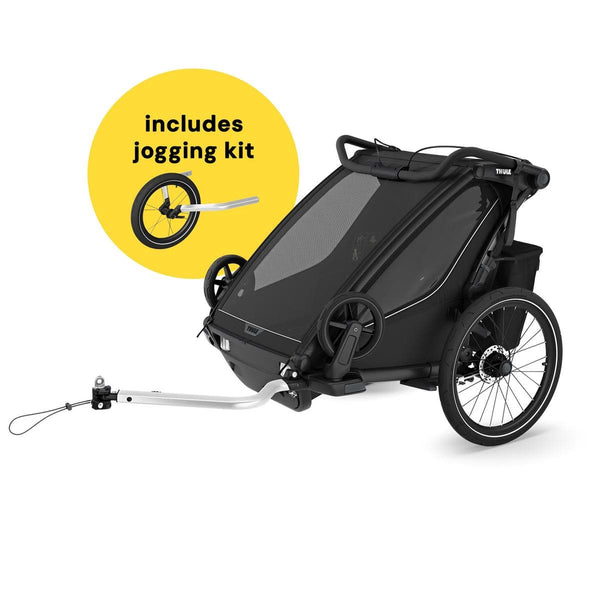 Thule Chariot Sport 2 Double Multisport Bike Trailer + Stroller +