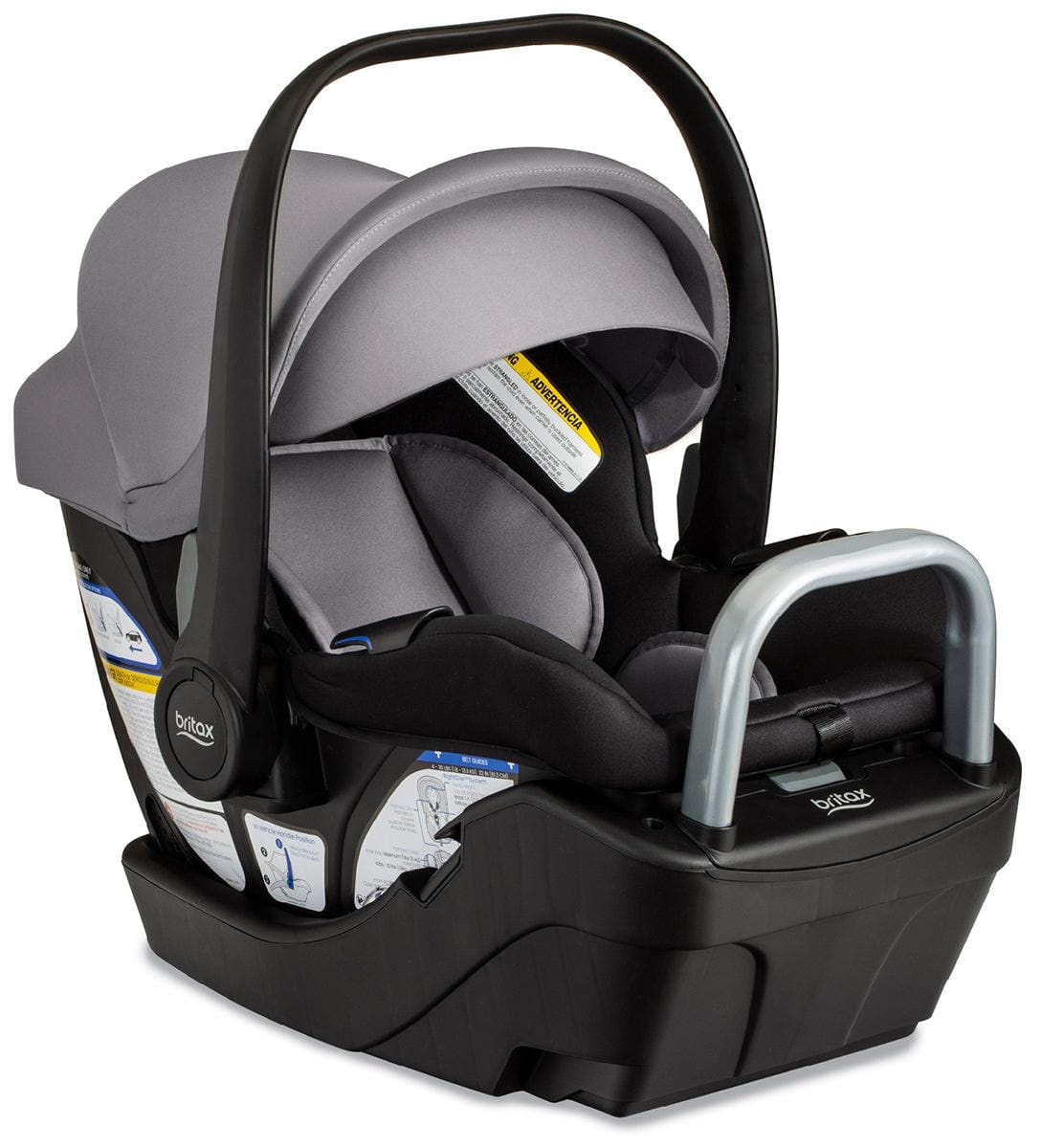 Britax OPEN BOX Willow S Infant Car Seat with Alpine Anti-Rebound Base - Graphite Onyx - E1C993K-OB