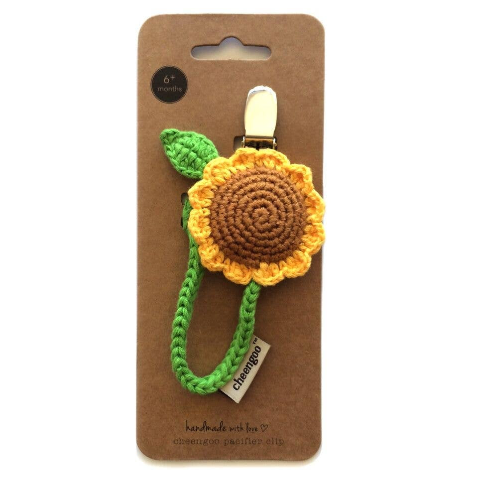 Cheengoo Sunflower Pacifier Clip